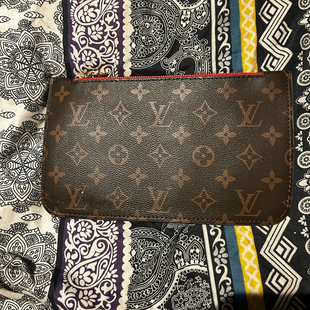 Louis Vuitton Brown and Tan Monogram Pouch